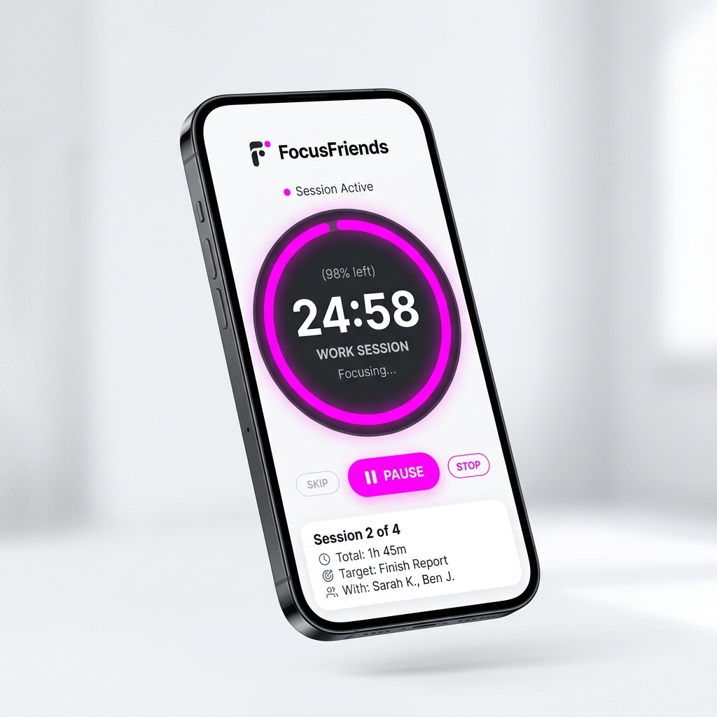 FocusFriends home screen
